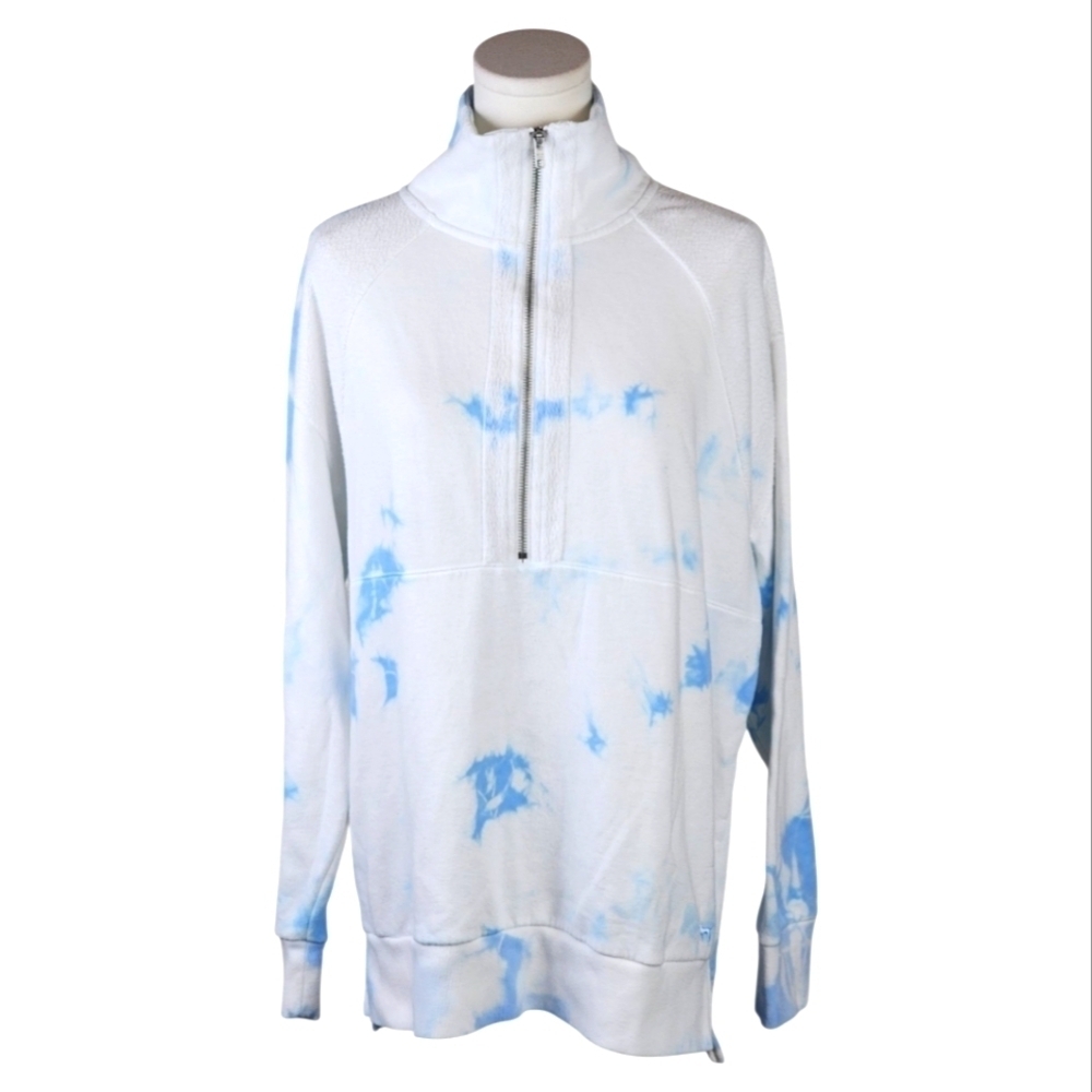 PINK Victoria’s Secret Tie Dye Quarter Zip Sweatshirt Pullover Size Small
